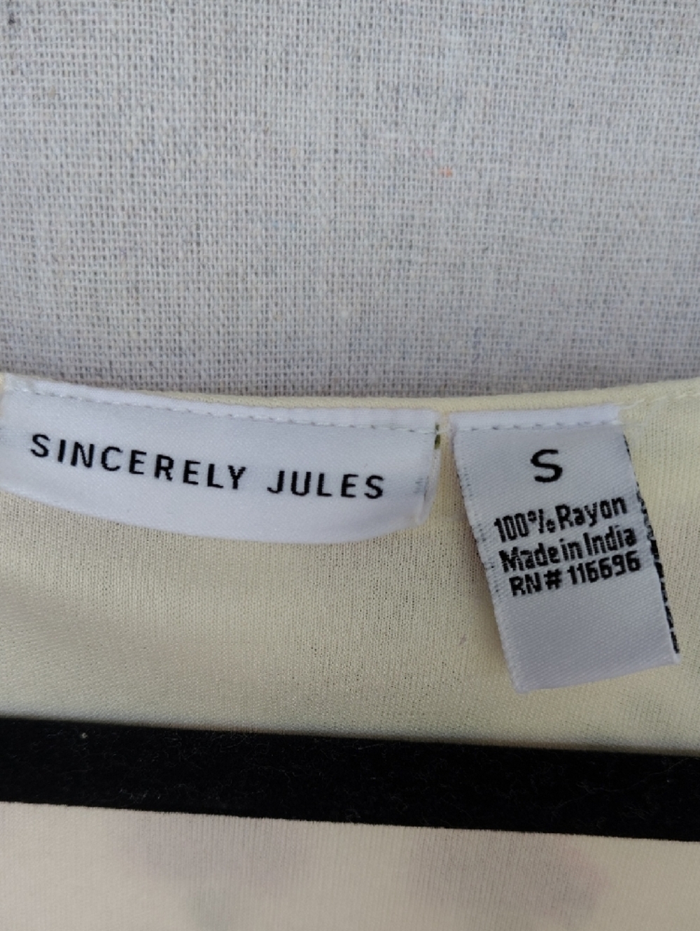 Sincerely Jules Cream Mini Dress with Purple Floral Print - Picture 2 of 4